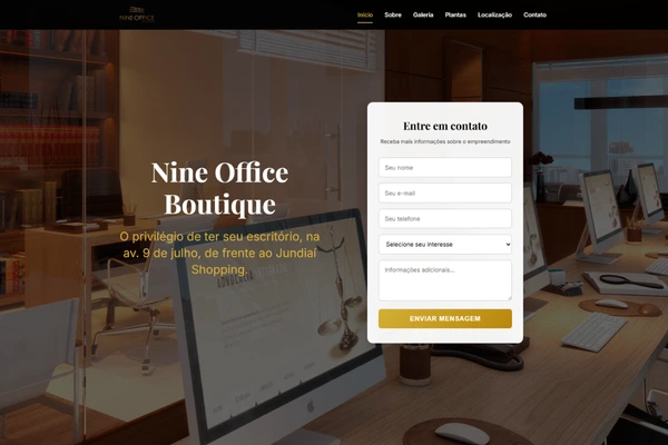 Fachada moderna do Nine Office Boutique, lajes corporativas na Av. 9 de Julho
